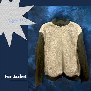 Original Use Fur Jacket “like new” - Adult | Color: Green/White | Size: M